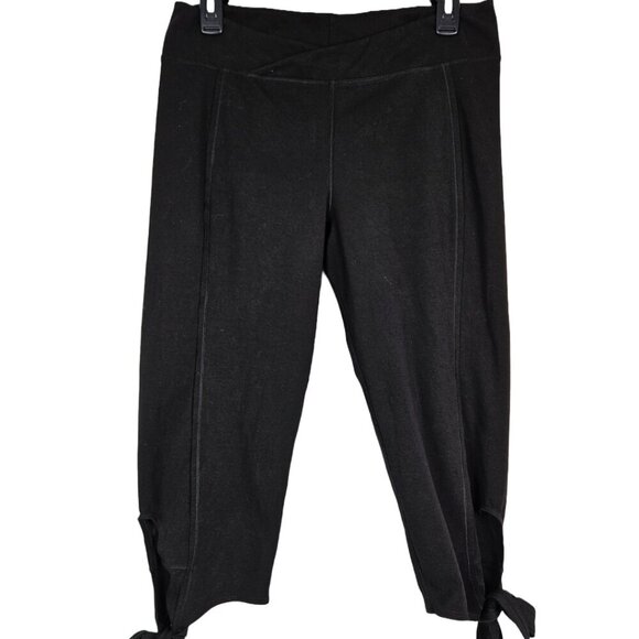 Free People | FP Movement Turn Out Tie Up Capri Crop Legging Black L OB433018 - Picture 3 of 12
